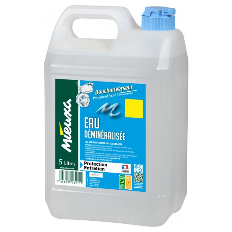 Eau déminéralisée - Protection entretien - 5 L - MIEUXA -  - DE-699413