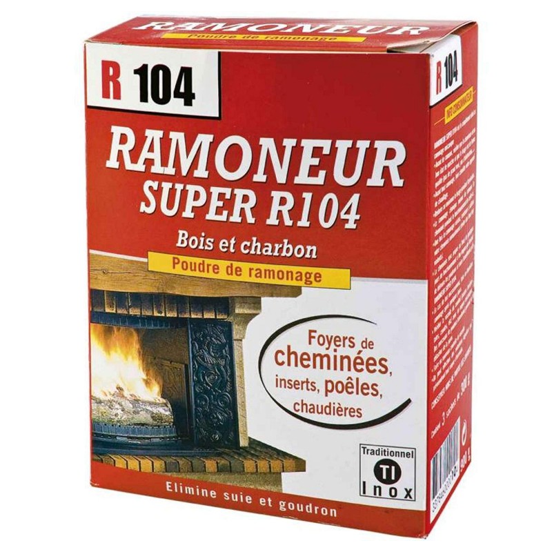 Poudre de ramonage - Bois et charbon - Ramoneur R104 - 900 Grs - Cheminées / Poêles / Chauffage - DE-522805