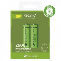 2 piles rechargeables - Recyko 270AAHCE-2GBW2 / AA - GP - Pile rechargeable - DE-307752