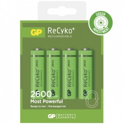 4 piles rechargeables - Recyko 270AAHCE-2GBW4 / AA - GP - Pile rechargeable - DE-812768