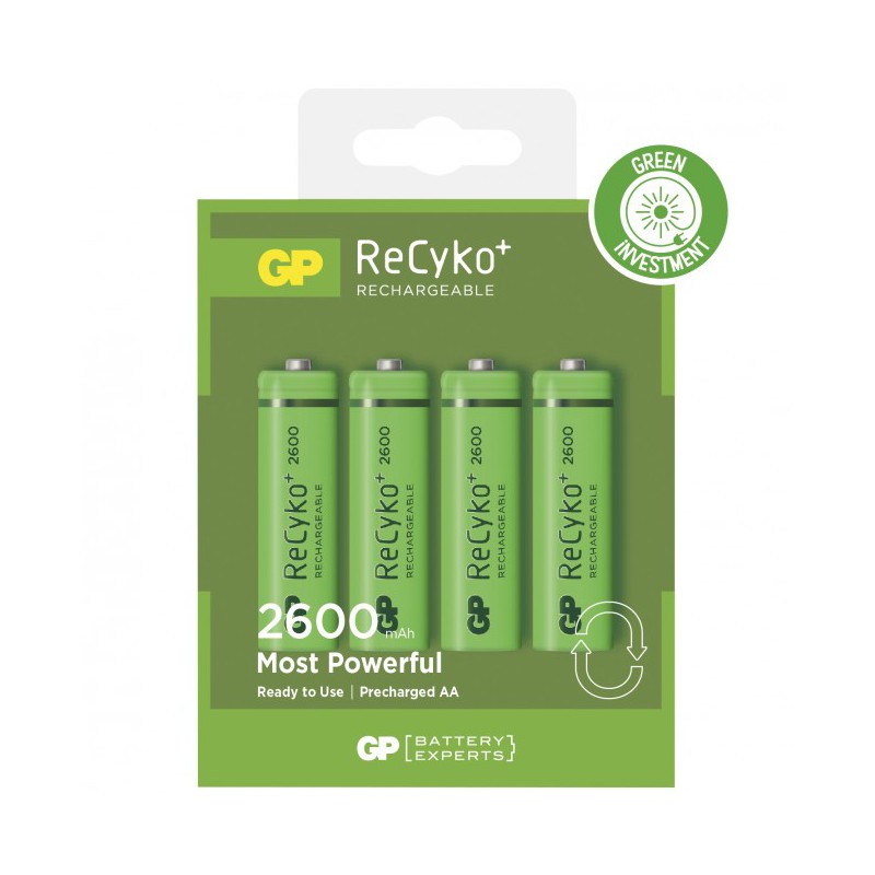 4 piles rechargeables - Recyko 270AAHCE-2GBW4 / AA - GP - Pile rechargeable - DE-812768