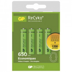 4 piles rechargeables - Recyko 65AAAHCE-2FRB4 / AAA - GP - Pile rechargeable - DE-388777