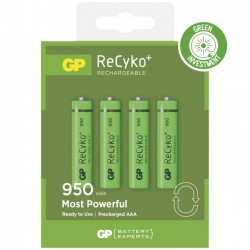 4 piles rechargeables - Recyko 100AAAHCE-2GBW4 / AAA - GP - Pile rechargeable - DE-390112