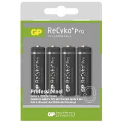 4 piles rechargeables - Recyko Pro 210AAHCBE-2FRB4 / AA - GP - Pile rechargeable - DE-812792