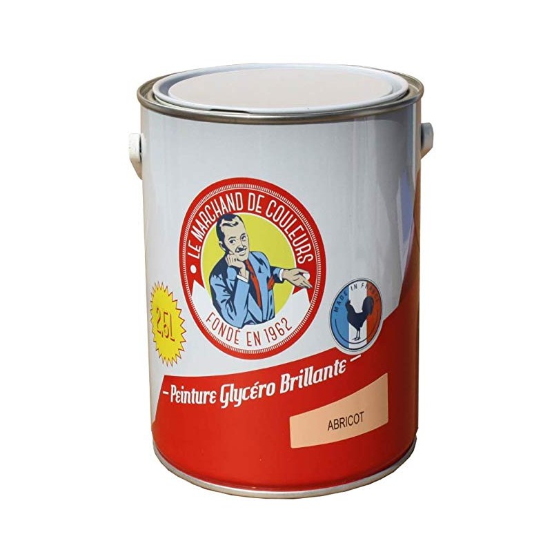 Peinture Glycéro - Bois / Métal - Brillante - Abricot - 2.5 L - ONIP - Peintures - MC70203