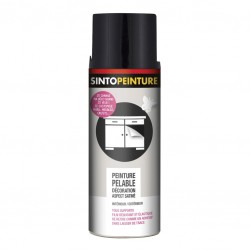 Peinture pelable - Aspect satiné - Noir - 400 ml - SINTO - Peinture aérosol - 925680S