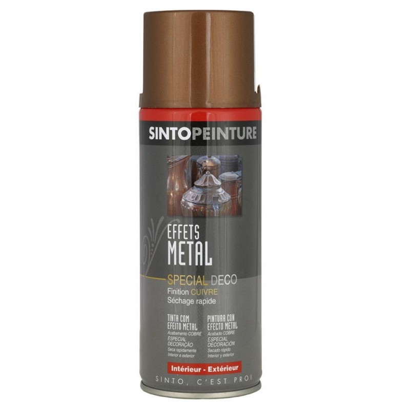 Peinture aérosol - Effet métal - Cuivre - 400 ml - SINTO - Peinture aérosol - 140493