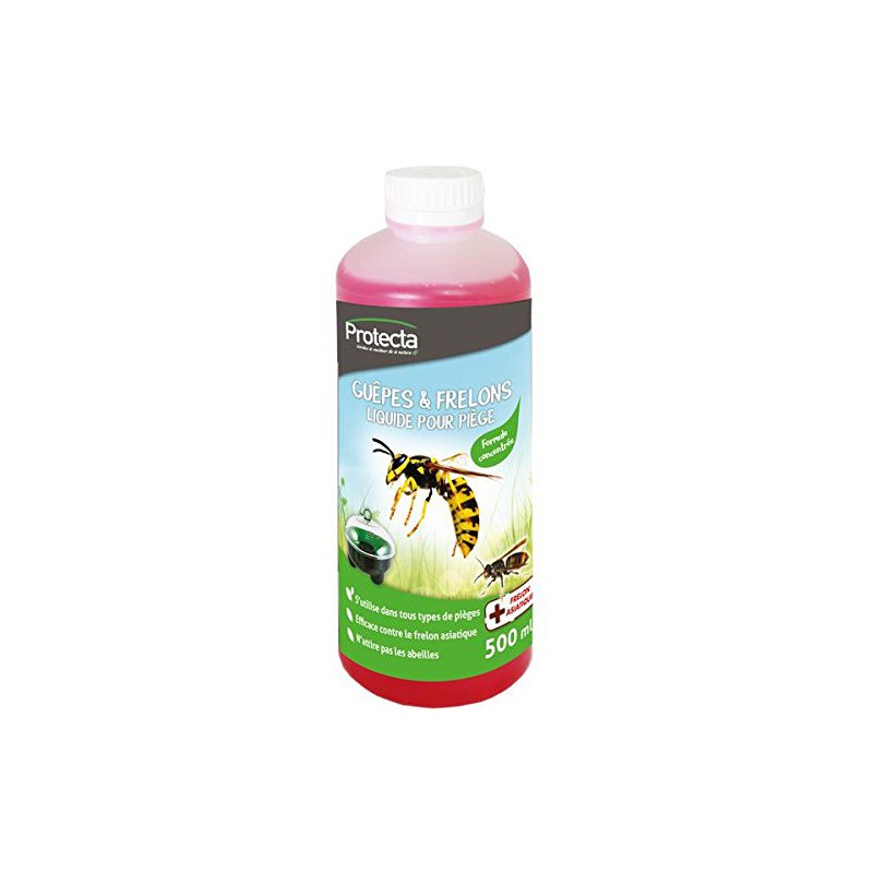 Répulsif liquide concentrée pour piège à  guêpes et frelons - 500 ml - PROTECTA - Insectes volants - DE-399329