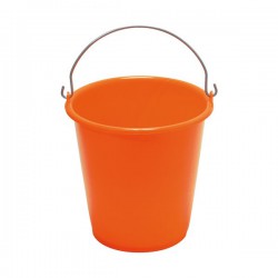 Seau ménager en palstique avec anse - 5 L - Orange - ALUMINIUM & PLASTIQUE - Bassine et seau - DE-550517