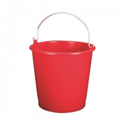 Seau ménager en palstique avec anse - 5 L - Rouge - ALUMINIUM & PLASTIQUE - Bassine et seau - DE-654129