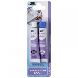 Pate pour réparation émail - 2 tubes de 20 Gr - GEB - Mastic de réparation - BR-661236