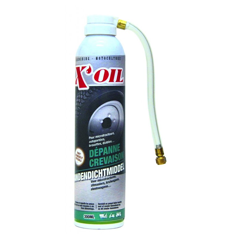 Dépanne crevaison pour microtracteur, auto-portée, brouette, remorque - 300 ml - X'OIL - Autres accessoires - 8202411