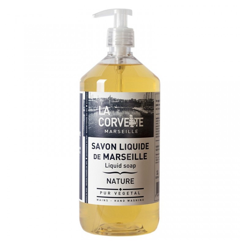 Savon de Marseille liquide - Nature - 1 L - LA CORVETTE - Bain, savons et soins du corps - DE-245739