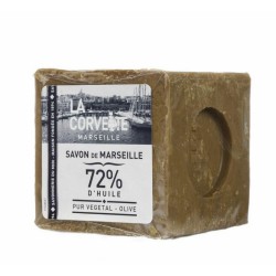 Cube de Savon de Marseille - Olive - 300 Grs - LA CORVETTE - Bain, savons et soins du corps - DE-245656