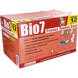 Entretien fosse toutes eaux - 24 doses - Bio 7 - ECOGENE - Canalisations / fosses - BR-289779