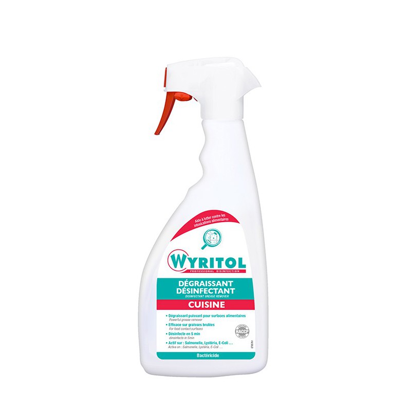 Spray désinfectant et dégraissant - Surfaces alimentaires - 750 ml - WYRITOL - Hygiène de la maison - DE-795609