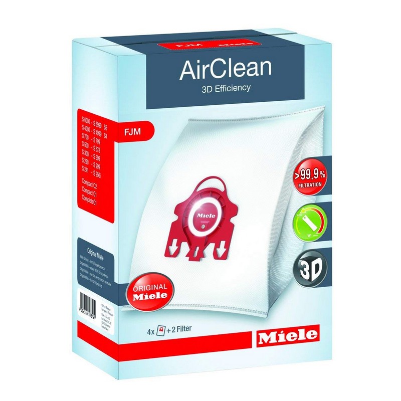 Sac aspirateur HyClean 3D Efficiency FJM - 4 sacs + 2 filtres - MIELE - Accessoires Aspirateur - 550423