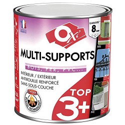 Peinture multi-supports - TOP 3 - Gris foncé - 500 ml - Satin - OXI - Peintures - DE-335091