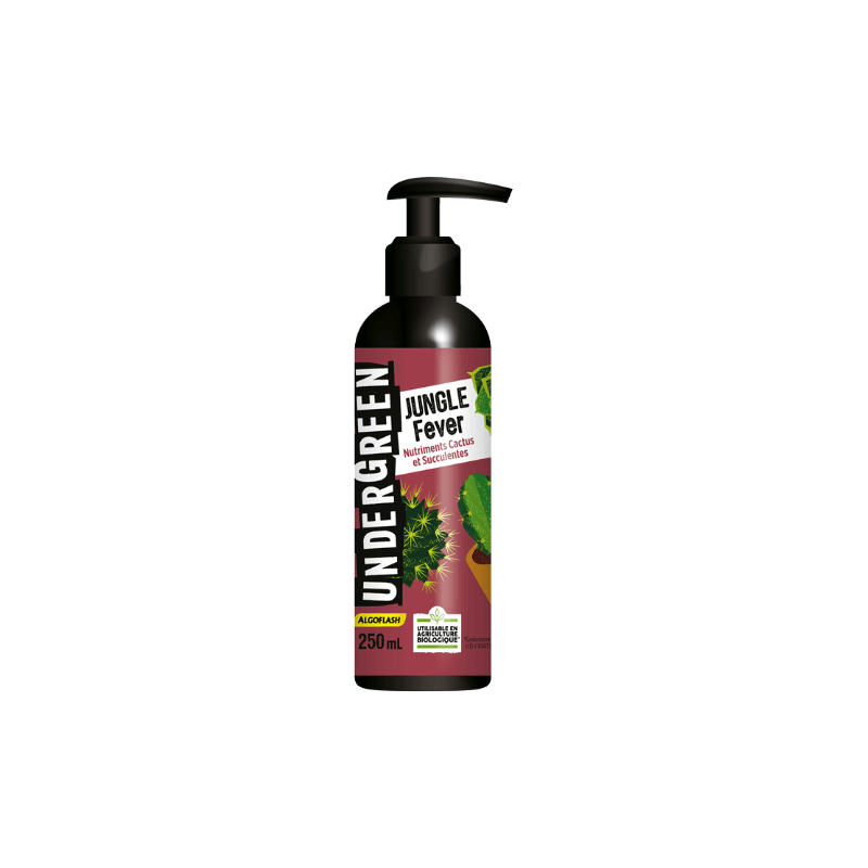 Nutriments Cactus et Succulentes - Jungle Fever - 250 ml - UNDERGREEN - Engrais et activateur - DE-385030