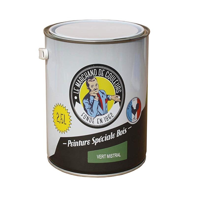 Peinture Spécial Bois - Satinée - Vert mistral - 2.5 L - ONIP - Peintures - MC70149