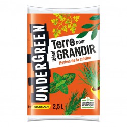 Terreau Herbes de cuisine - Terre pour bien grandir - 2.5 L - UNDERGREEN - Terreau - DE-383050