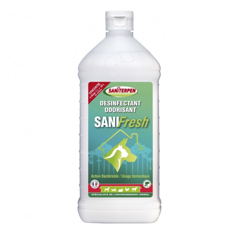 Désinfectant odorisant concentré - Menthe Eucalyptus - Sanifresh - 1 L - SANITERPEN - Hygiène de la maison - DE-615716