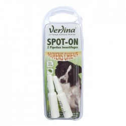 2 Pipettes anti-puces spot-on Chien moyen - VERLINA - Hygiène et entretien animaux - DE-447152