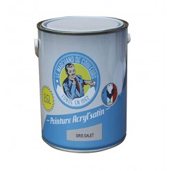 Peinture acrylique - Murs et plafonds - Satin - Gris galet - 2.5 L - ONIP - Peintures - MC70118