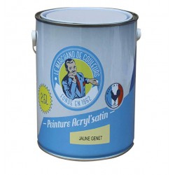 Peinture acrylique - Murs et plafonds - Satin - Jaune genêt - 2.5 L - ONIP - Peintures - MC70120