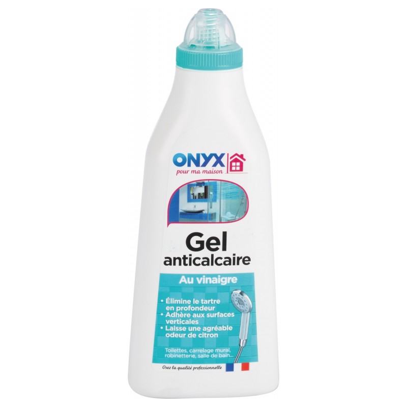 Gel anti-calcaire au vinaigre - Citron - 500 ml - ONYX - Entretien salle de bain - BR-801114