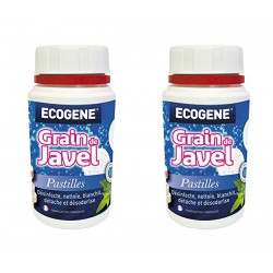 Pastilles de Javel - Grain de javel - Menthe - 170 Grs - Lot de 2 - ECOGENE - Hygiène de la maison - 077941A