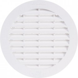 Grille d'aération ronde avec moustiquaire - 174 mm - Blanc - GIRPI - Grille de ventilation - SI-510415