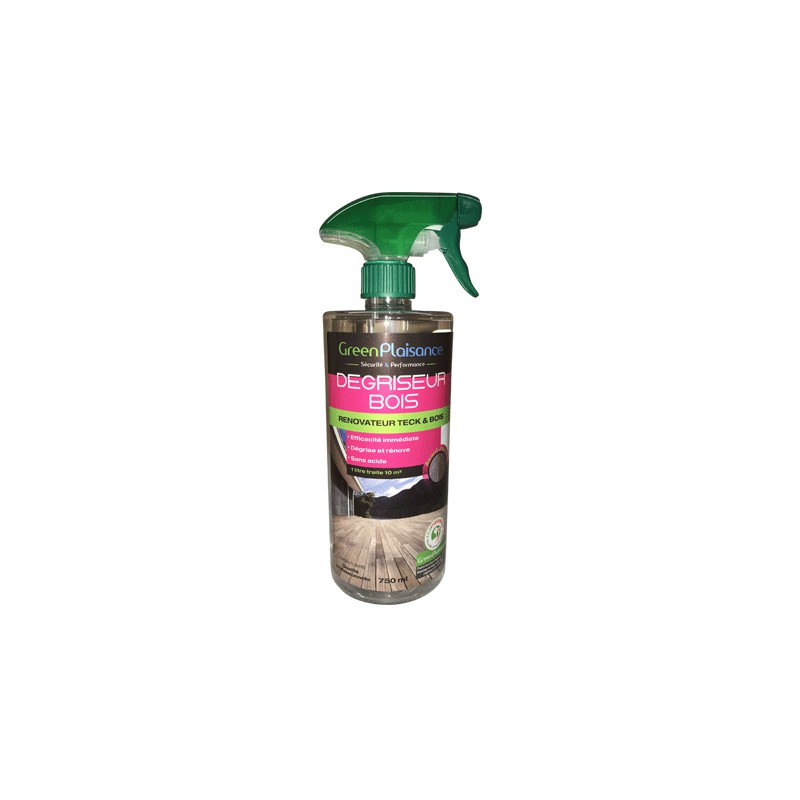 Dégriseur bois écologique pour teck et bois exotiques - 750 ml - GREEN PLAISANCE - Réparation et rénovation du bois - DE-627315