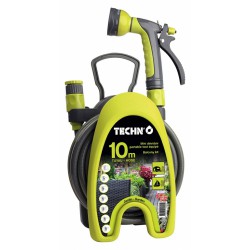 Mini dévidoir portable tout équipé - Vert - 10 M - TECHN'O - Tuyaux d'arrosage - CO755000