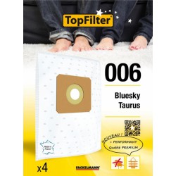 4 Sacs Aspirateur Premium - Bluesky Taurus - Model 006 - TOPFILTER - Accessoires Aspirateur - BR-122515