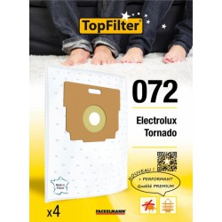 4 Sacs Aspirateur Premium - Electrolux Tornado - Model 072 - TOPFILTER - Accessoires Aspirateur - BR-122524