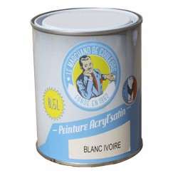 Peinture acrylique - Murs et plafonds - Satin - Blanc Ivoire - 0.5 L - ONIP - Peintures - MC70112