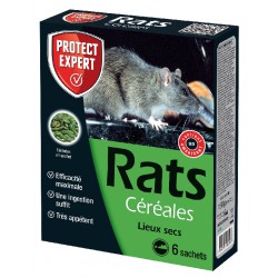 Raticide - Appâts à  base de céréales - 150 Grs - PROTECT EXPERT - Rongeurs - DE-335894