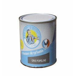 Peinture acrylique - Murs et plafonds - Satin - Gris popeline - 0.5 L - ONIP - Peintures - MC70103