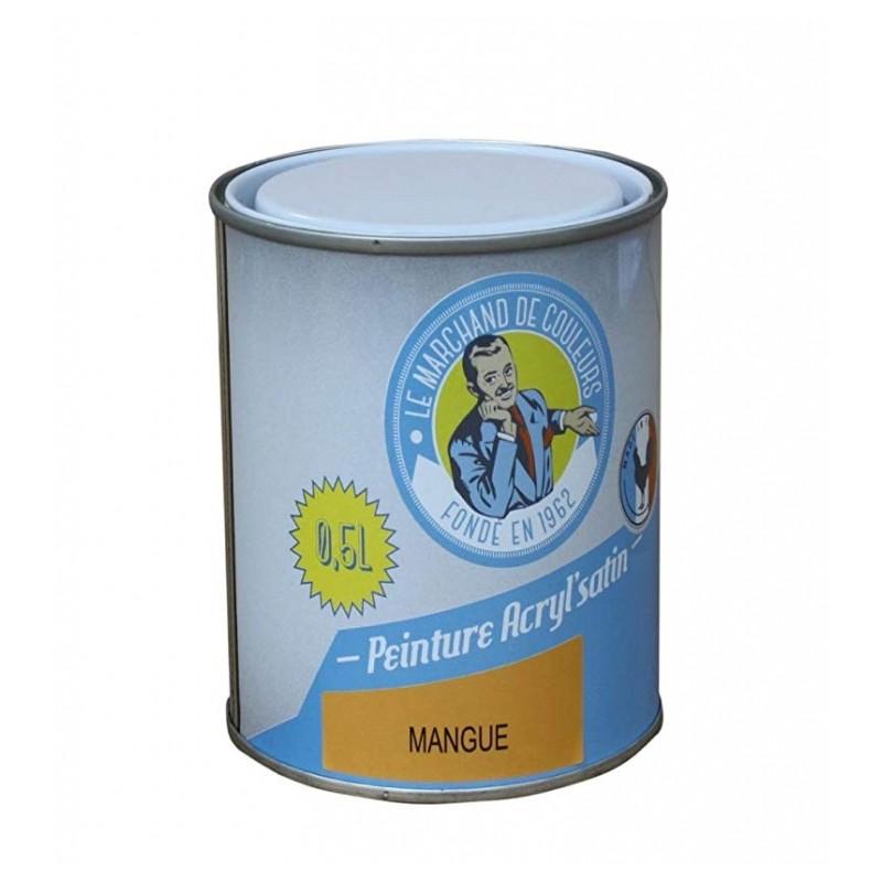 Peinture acrylique - Murs et plafonds - Satin - Mangue - 0.5 L - ONIP - Peintures - MC70104