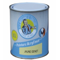 Peinture acrylique - Murs et plafonds - Mat - Jaune Genêt - 0.5 L - ONIP - Peintures - MC70132