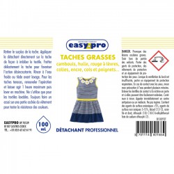 Détachant professionnel tâches grasses - 100 ml - EASY PRO - Détachant pour textile - B10093T