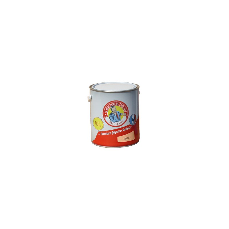 Peinture Glycéro - Bois / Métal - Satinée - Abricot - 0.5 L - ONIP - Peintures - MC70172