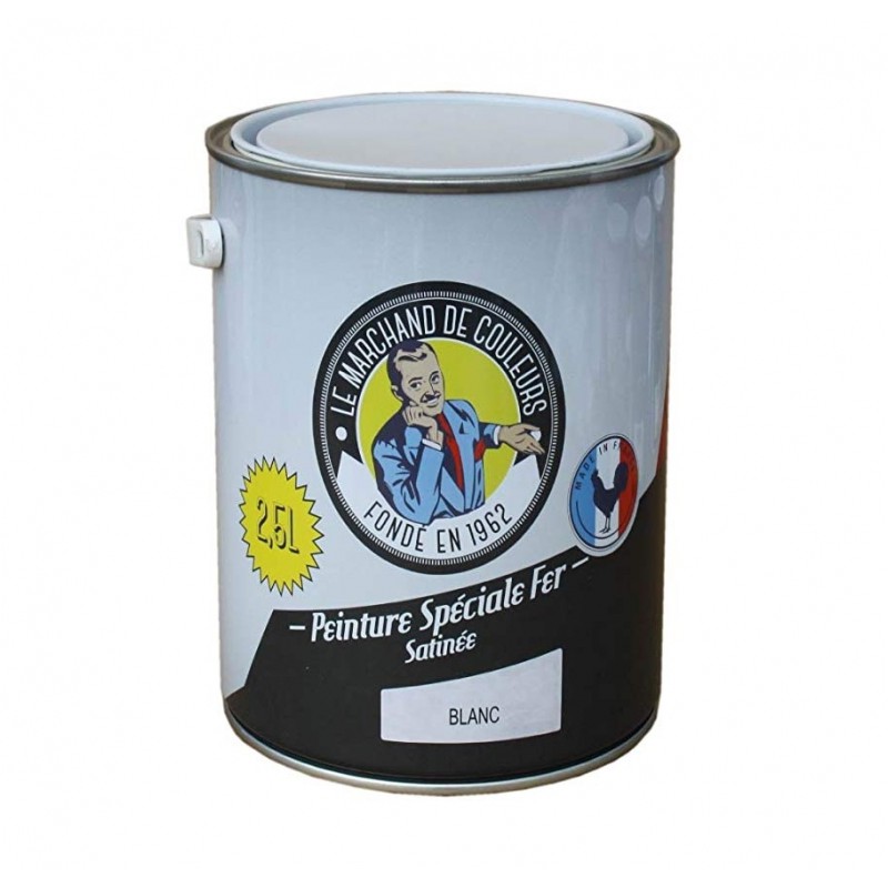 Peinture Spécial Fer - Satinée - Blanc - 2.5 L - ONIP - Peintures - MC70193