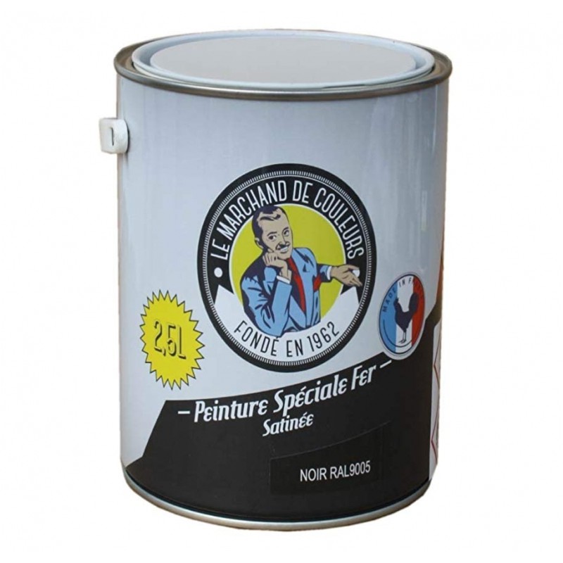 Peinture Spécial Fer - Satinée - Noir - 2.5 L - ONIP - Peintures - MC70196