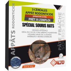 Appât raticide et souricide - 3 céréales - 140 grs - ALTO - Rongeurs - BR-992024