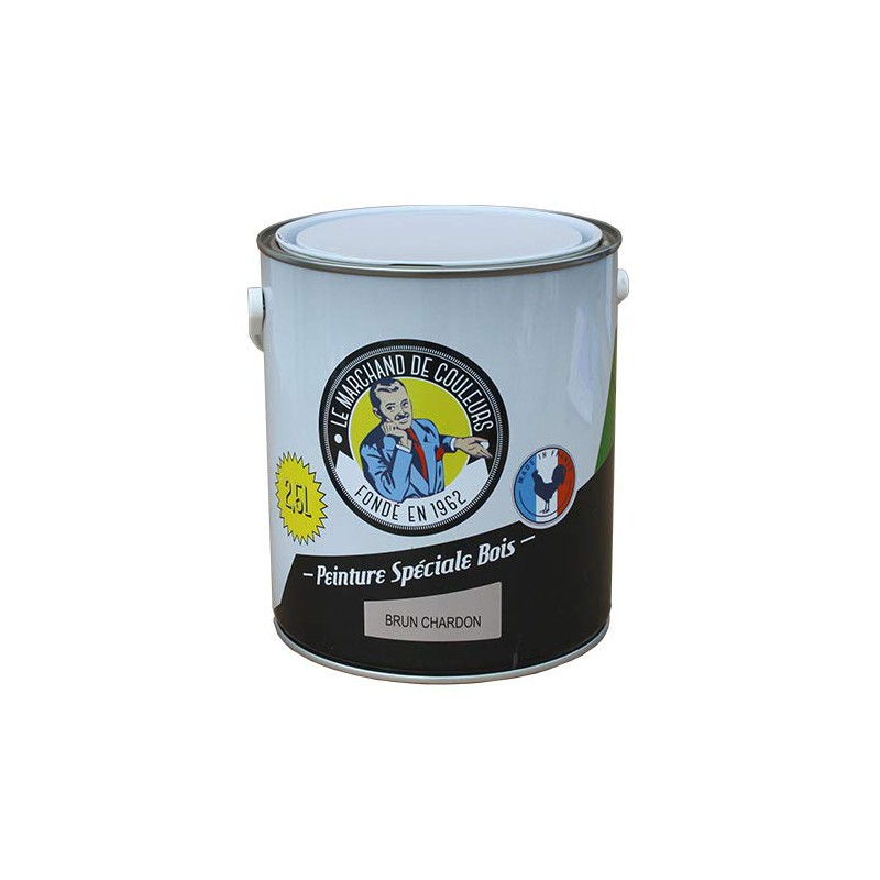 Peinture Spécial Bois - Satinée - Brun charbon - 2.5 L - ONIP - Peintures - MC70152