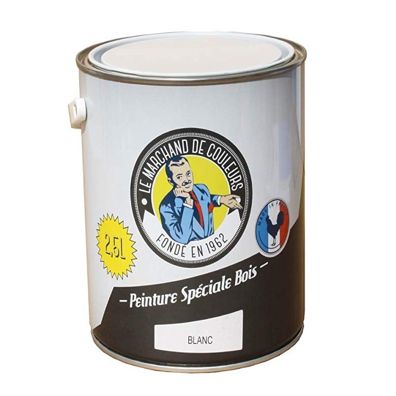 Peinture Spécial Bois - Satinée - Blanc - 2.5 L - ONIP - Peintures - MC70155