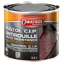 Primaire anticorrosion haute résistance - Rustol CIP - 500 ml - OWATROL - Antirouille - 65101