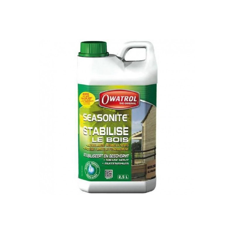 Stabilisateur incolore pour bois neufs humides - Seasonite - 2.5 L - OWATROL - Réparation et rénovation du bois - DE-868745